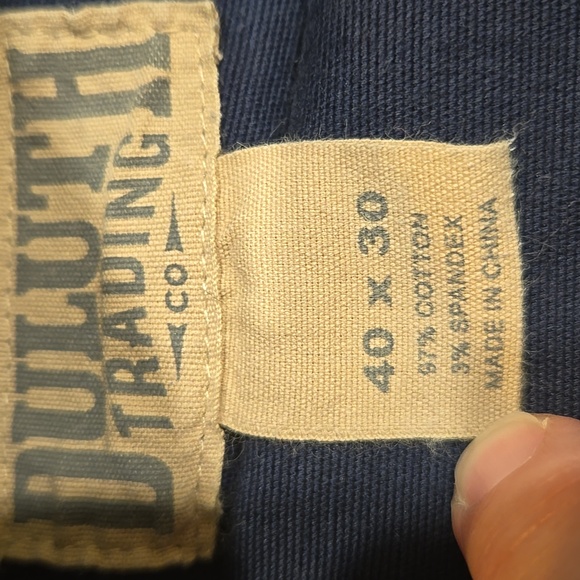 DULUTH TRADING CO. FLEX FIRE HOSE PANTS. SIZE 40 X 30. NAVY BLUE.. - Picture 3 of 10